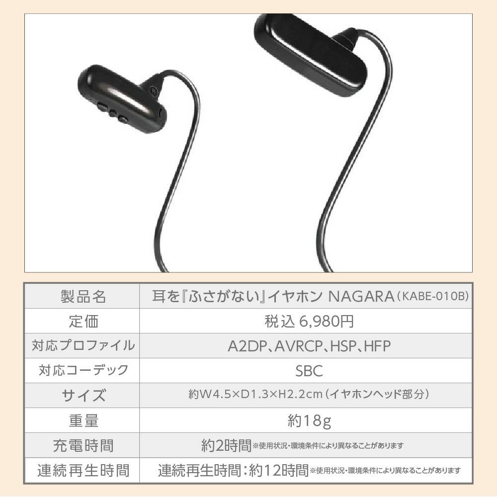 耳を『ふさがない』イヤホン NAGARA │LITHON STORE(ライソンストア)