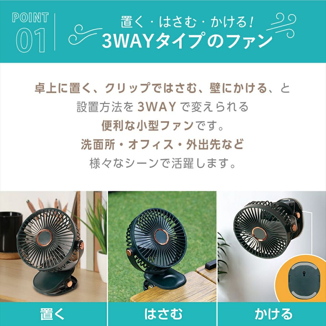 3WAYマルチクリップファン